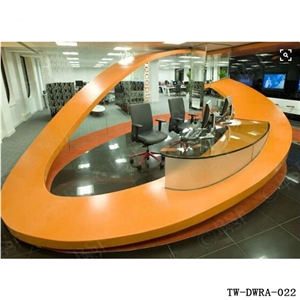 Acrylic Solid Surface Reception Desk Reception Counter Front Desk Customized