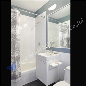Acrylic Solid Surface Simple Design Prefab Bathroom Basins, Sinks