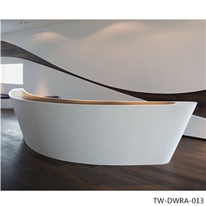 Acrylic Solid Surface Simple Office Small Reception Desk Reception Counter