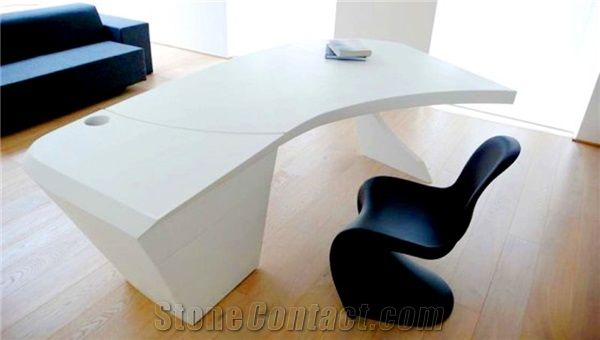 Artificial Stone Material Executive Office Desk Modern Simple Office