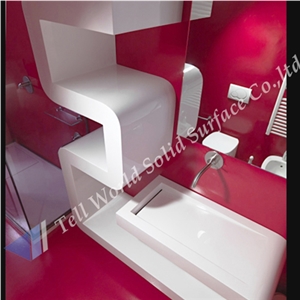 Brainstorm Design White Acrylic Solid Surface Resturant Art Basin for Sale