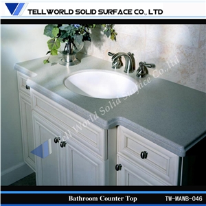 Cheap Square Acrylic Solid Surface Bathroom Furniture Antique Artificial Stone Bathroom Basin