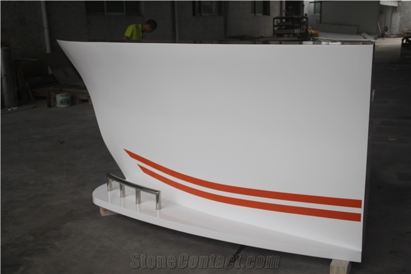 Commercial Artificial Stone Boat Shape Bar Counter Furniture