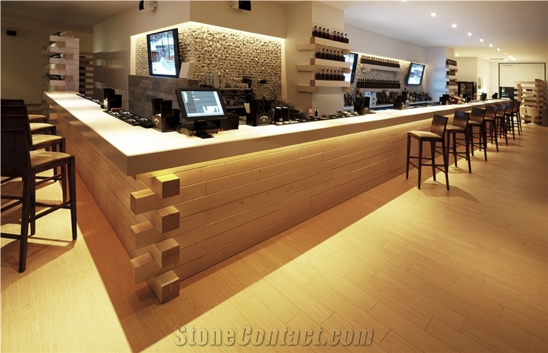 Commercial Led Artificial Stone Bar Counter Color Changing Led Bar Counter