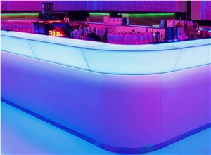Commercial Led Artificial Stone Bar Counter Color Changing Led Bar Counter