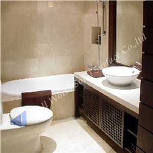European Style Artificial Stone Bathroom Vanity Bathroom Corner Solid Surface Sink Vanity