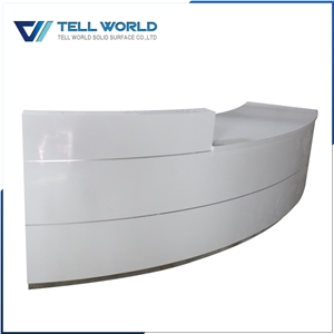 Factory Direct Sale Corian Solid Surface Reception Counter for Hotel