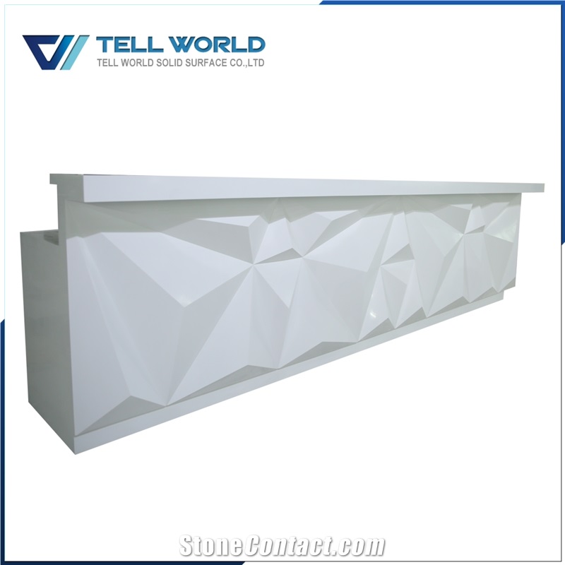Factory Direct Sale Corian Solid Surface Reception Counter for Hotel