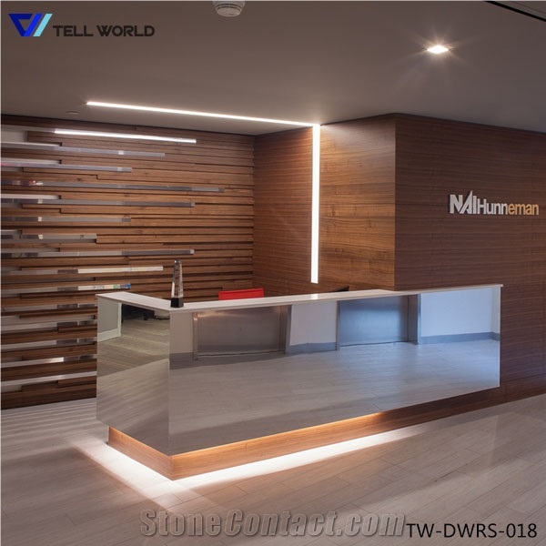 High Quality Acrylic Solid Surface Small Salon Reception Desk for Restaurant