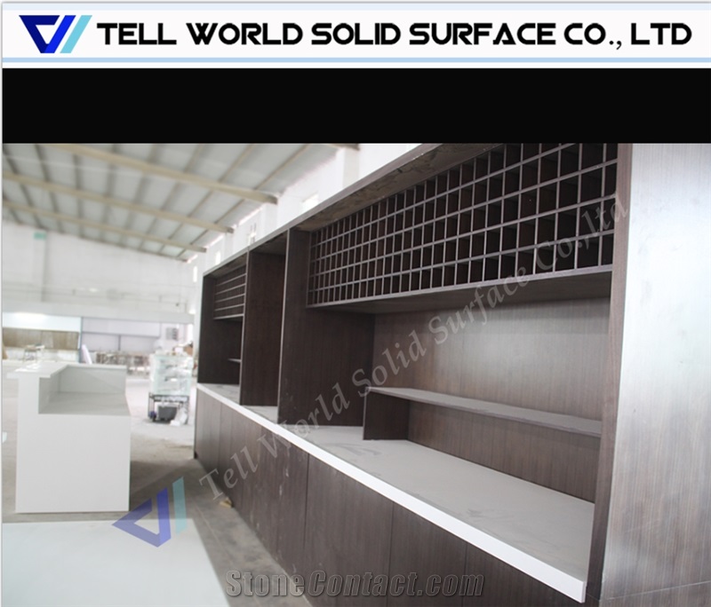 Large Night Club Acrylic Solid Surface Bar Counter