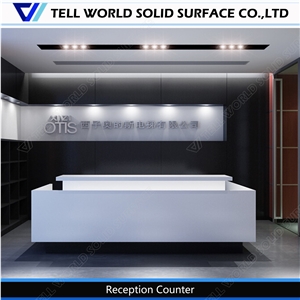 Manmade Stone New Design Office Receptiontable Hot Sale