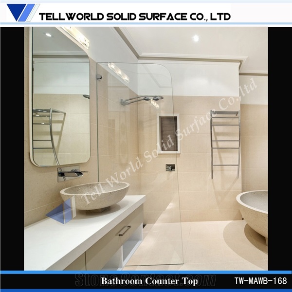 Model Tiles for Bathroom Hairdressing Acrylic Solid Surface Shampoo Basin