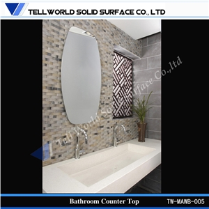 Modern Artificial Stone Vanity Top Bathroom Wash Basin Set