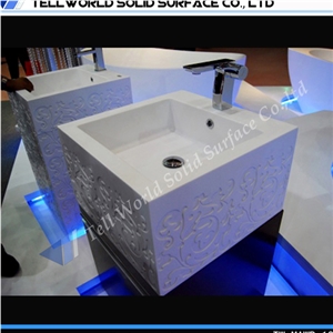 New Model Artificial Stone Wash Basin Rectangular Wash Basin Bathroom