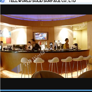 Serviceable Bar Counter High Gloss Acrylic Commercial Counter