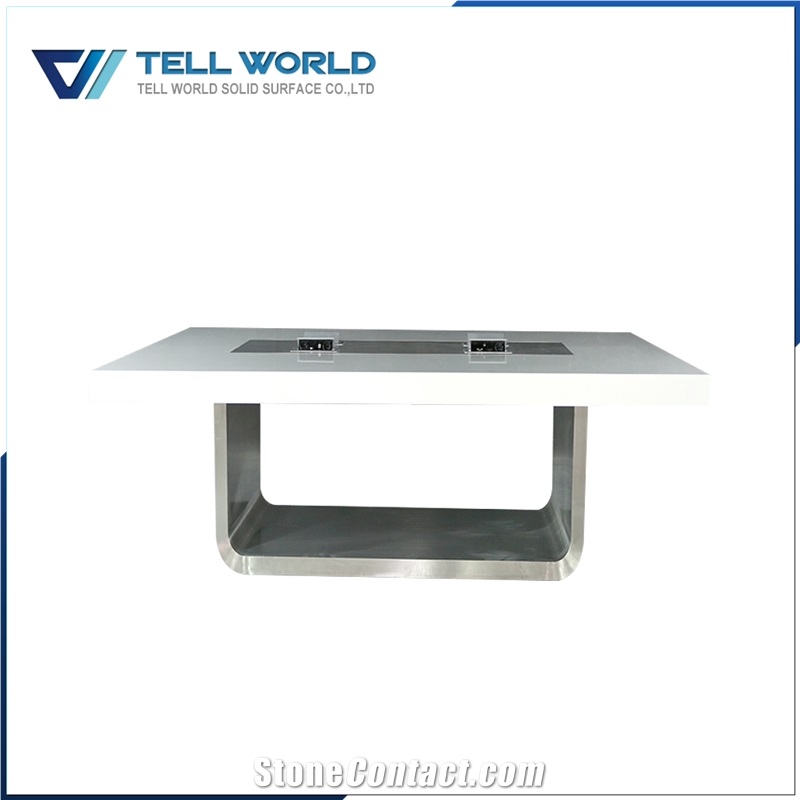 Sgs Certificate Approved Man-Made Stone Custom Size Available Conference Table