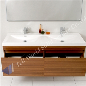 Solid Surface Vanity Top Sink Commercial Artificial Stone Bathroom Sink