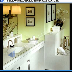 Table Top Basin Bathroom Sink Solid Surface Rectangular Bathroom Basin