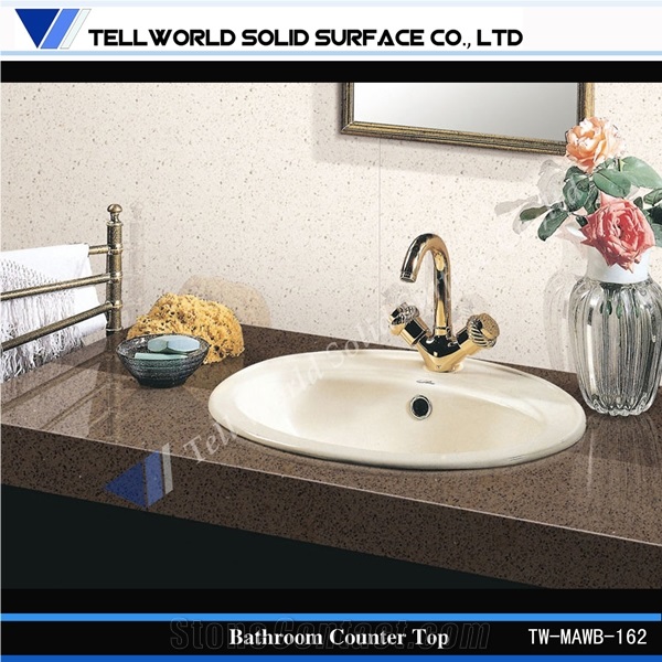Triangle Artificial Stone Bathroom Sink Ceramic Hand Wash Basin