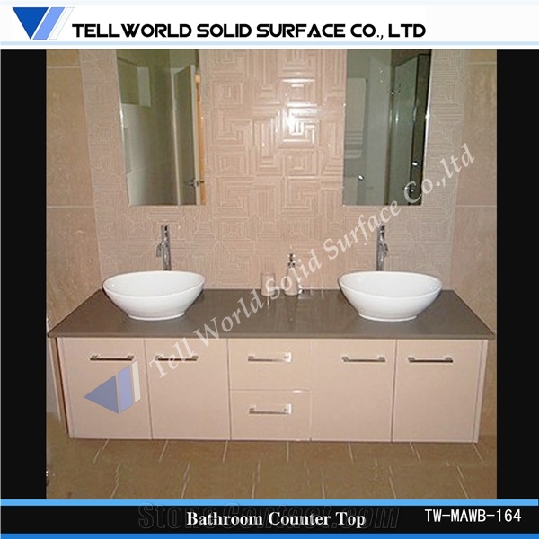 Triangle Artificial Stone Bathroom Sink Ceramic Hand Wash Basin