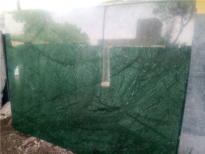 Forest Green Marble Slabs & Tiles, India Green Marble Polished Flooring Tiles, Walling Tiles