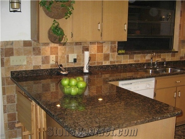 Baltic Brown Granite Slabs & Tiles, Finland Brown Stone,Baltic Brown Polished Cover,Kitchen with Baltic Brown Granite