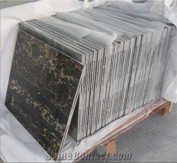 China Portoro Marble Big Slabs&Tiles, Portoro Gold Marble Wall&Floor Covering Tiles, China Black and Gold Marble Borders&Skirtings