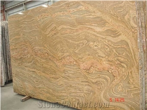 Juparana Gold Granite Big Slabs&Tiles, India Yellow Granite Countertops&Vanity Tops, Yellow Granite Borders&Skirtings
