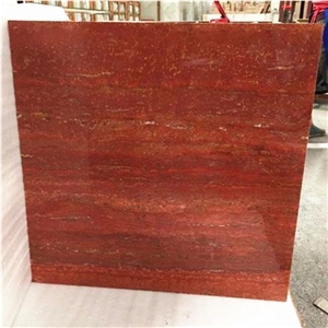 Hot Sale 60x60cm Polished Iran Red Travertine Floor Tile
