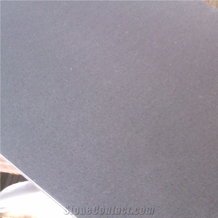 Polished Hainan Gray Basalt Paving Tile Gray Andesite Stone Wall Tile