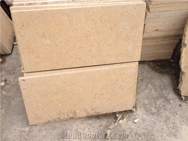 Beige Limestone Tile , Customized Limestone Flooring and Wall Tile, Limestone Covering