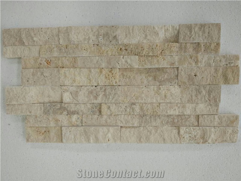 Beigie Travertine , Fieldstone and Split Face Stone, Wall Decor and Wall Cladding, Split Face Stone