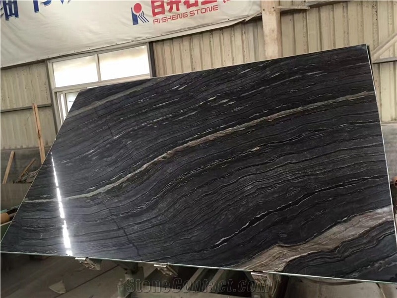 Black and White Marble Wood Texture Marble, Ancient Wood Marble Slabs ,Kenya Black ,Silver Wave,Forest Tree Marble Slabs
