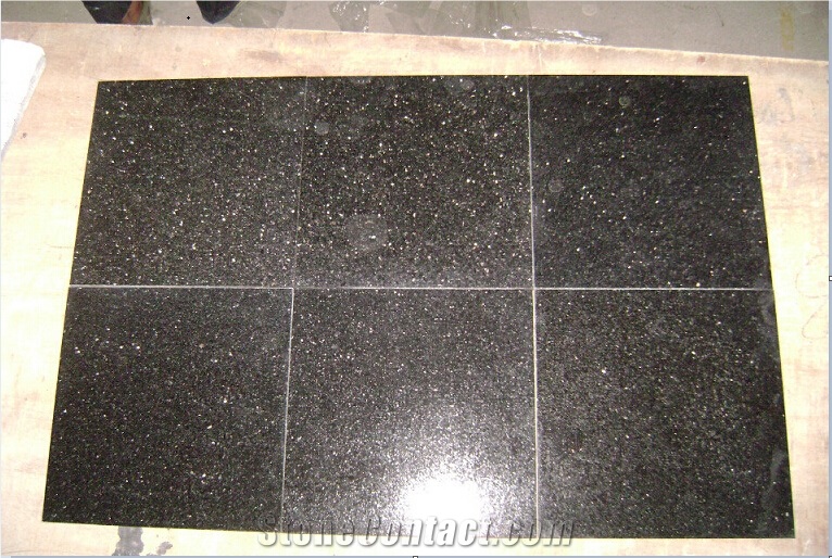 Black Galaxy Granite Tile ,Granite Wall Covering, Granite Floor Covering, Granite Opus Romano Covering