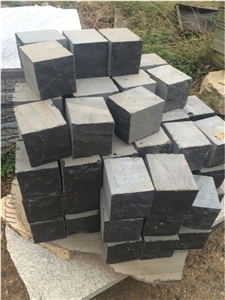 Black Granite Cube Stone,G685 Cube Stone,Zhangpu Black Paving Stone,Black Pavers,Black Cobble Stone