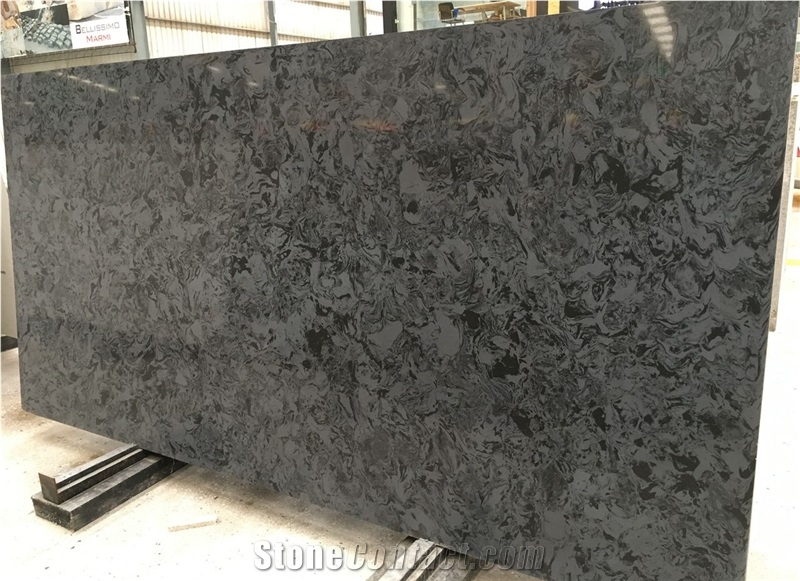 Black Quartz Slab , Black Quartz Tile, Quartz Stone , Engineered Stone Flooring and Walling, Solid Surface Sheets