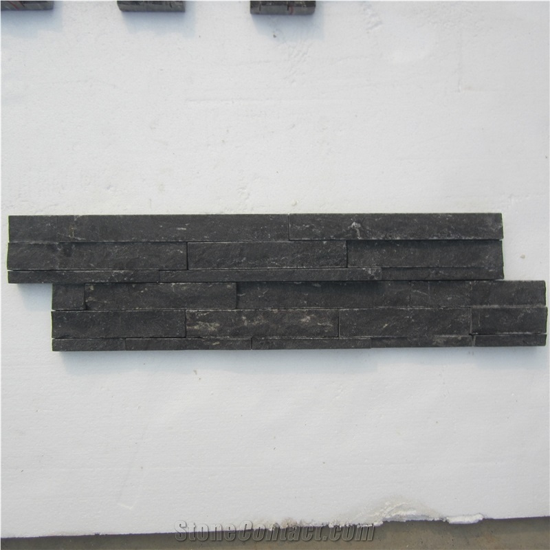 Black Travertine Stone Wall Cladding/Ledge Stone/Thin Stone Veneer/Feature Wall/Split Face Culture Stone/Manufactured Stone Veneer/Stone Wall Decor