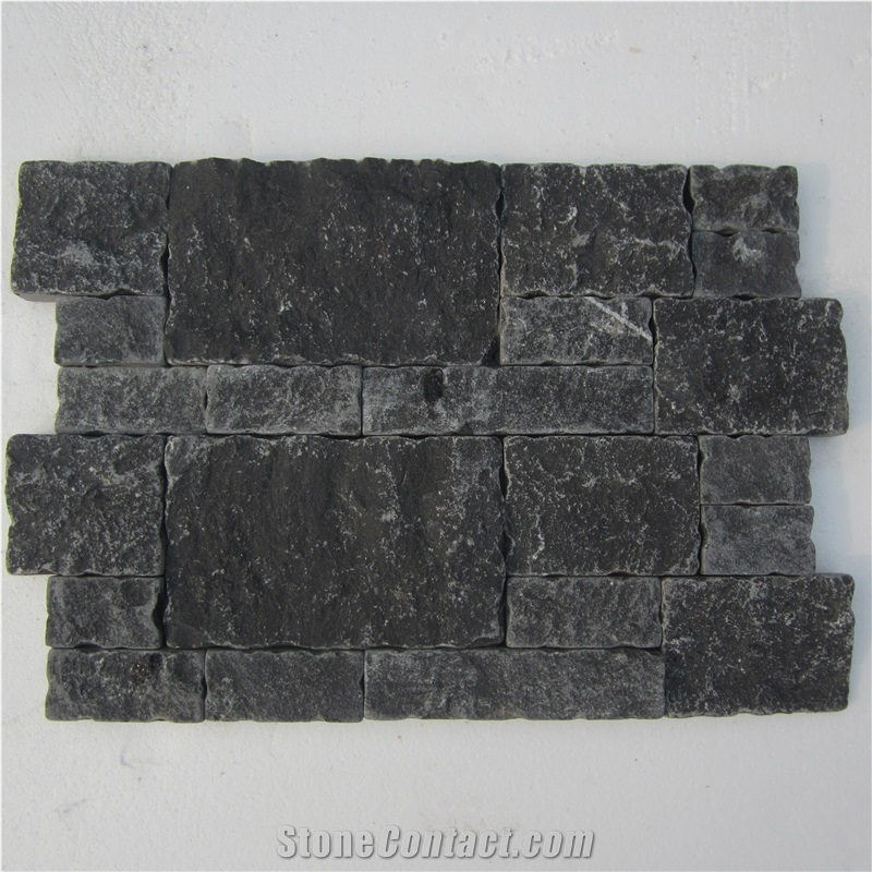 Black Travertine Stone Wall Cladding/Ledge Stone/Thin Stone Veneer/Feature Wall/Split Face Culture Stone/Manufactured Stone Veneer/Stone Wall Decor