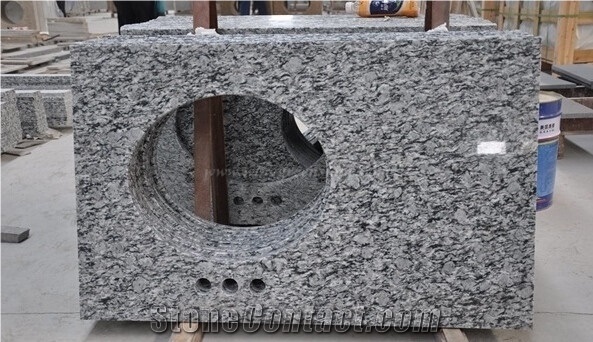 Breaking Waves,Spary White,G377 Mengyin Hailang Hua,Mengyin Seawave Flower Granite Countertops for Bench Top,Bath Top,Desk Table Material