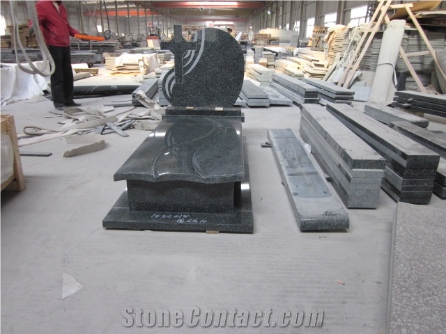 China Dark Grey Granite American Monument/Tombstone, Light Grey Granite Monument & Tombstone