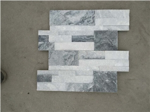 Cloudy Grey Marble Culture Stone, Wall Cladding and Stone Wall Decor, Ledge Stone