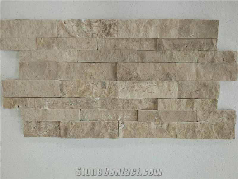 Coffee Travertine Culture Stone, Travertina Stacked Stone, Wall Cladding, Loose Stone, Feature Stone