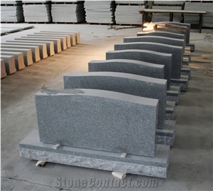 G633 Grey Granite American Light Gray Monument & Tombstone , Angel Carving Tombstone & Monument
