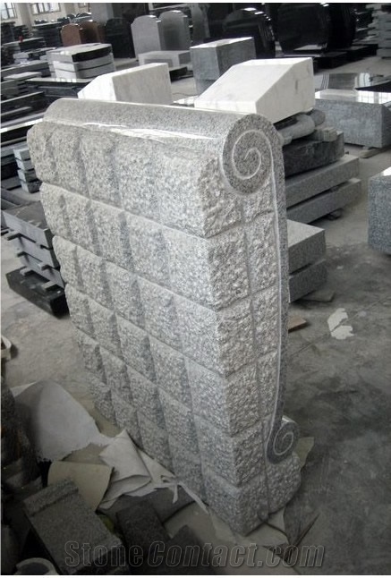 Hunan White Marble Tombstone, Gravestone, Headstone, White Marble Cross Statue Monuments, European Style