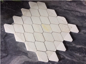Marble Mosaic Tile. Octagon Mosic Tile. White Mosaic Tile, Customize Mosaic Tile