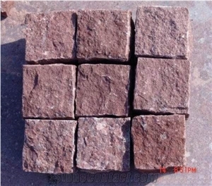 Natural Red Porphyry Cube Stone Dayang Red Porphyry Cube Stone,G699 Granite Cobble /Red Granite,Putian Red,Dayang Red Porphyry Cube Stone,G699 Paving