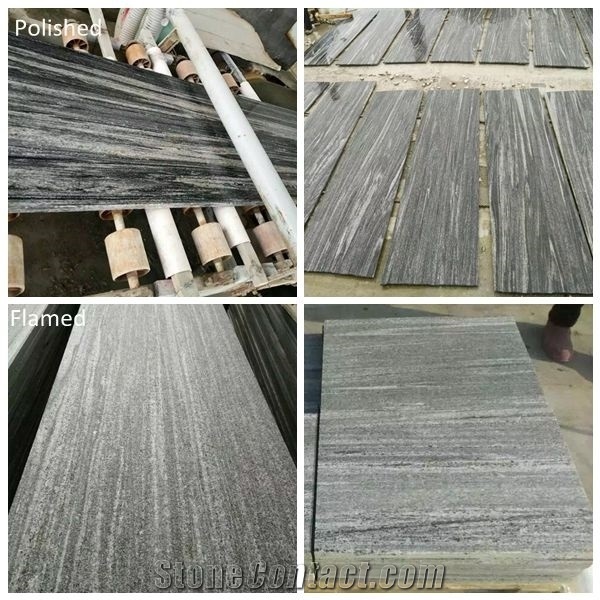 Nero Santiago Granite/Fantasy Grey Wood Vein Granite Slabs/ Multicolor Grey Granite /G302 Slab Tiles