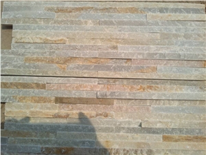 P014 Mix Color Culture Stone ,Beige Slate Wall Cladding ,Chinese Thin Stone Veneer