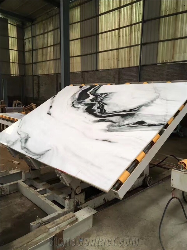 Panda White Marble Slab, Marble Slab Skirt. New Material with High Quality Slab