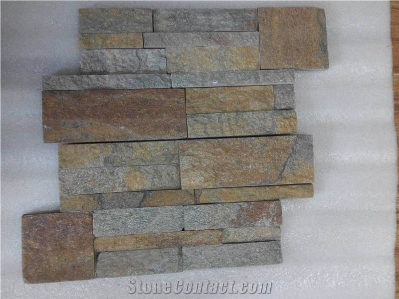 Rusty Quartzite Culture Stone, Stone Wall Decor and Stacked Stone Veneer